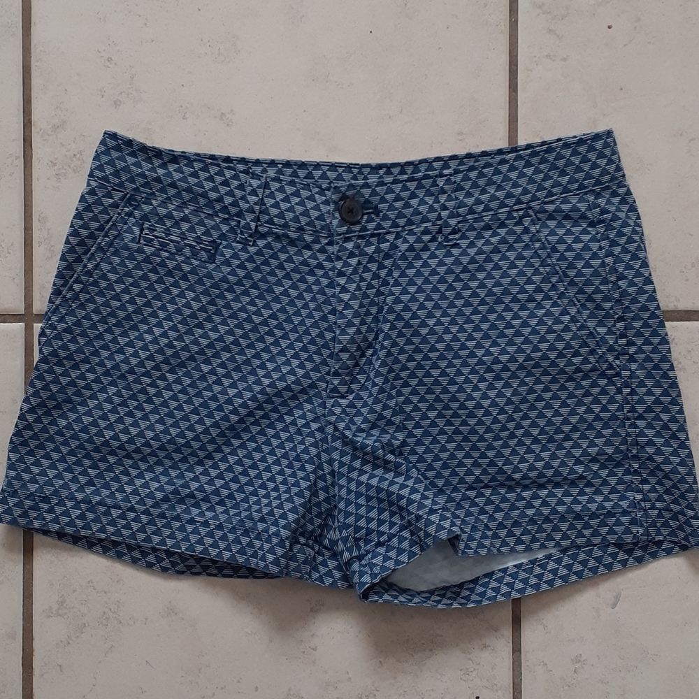 Gap Blue Geometric Print Chino Shorts